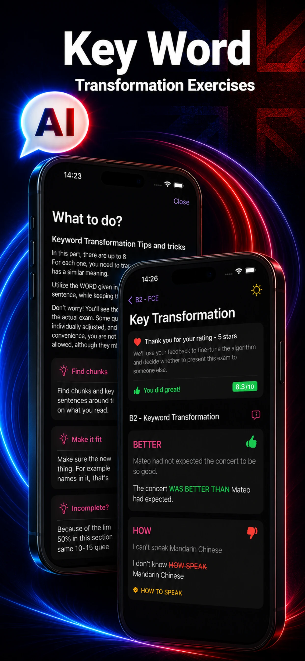 Use of English AI screenshot