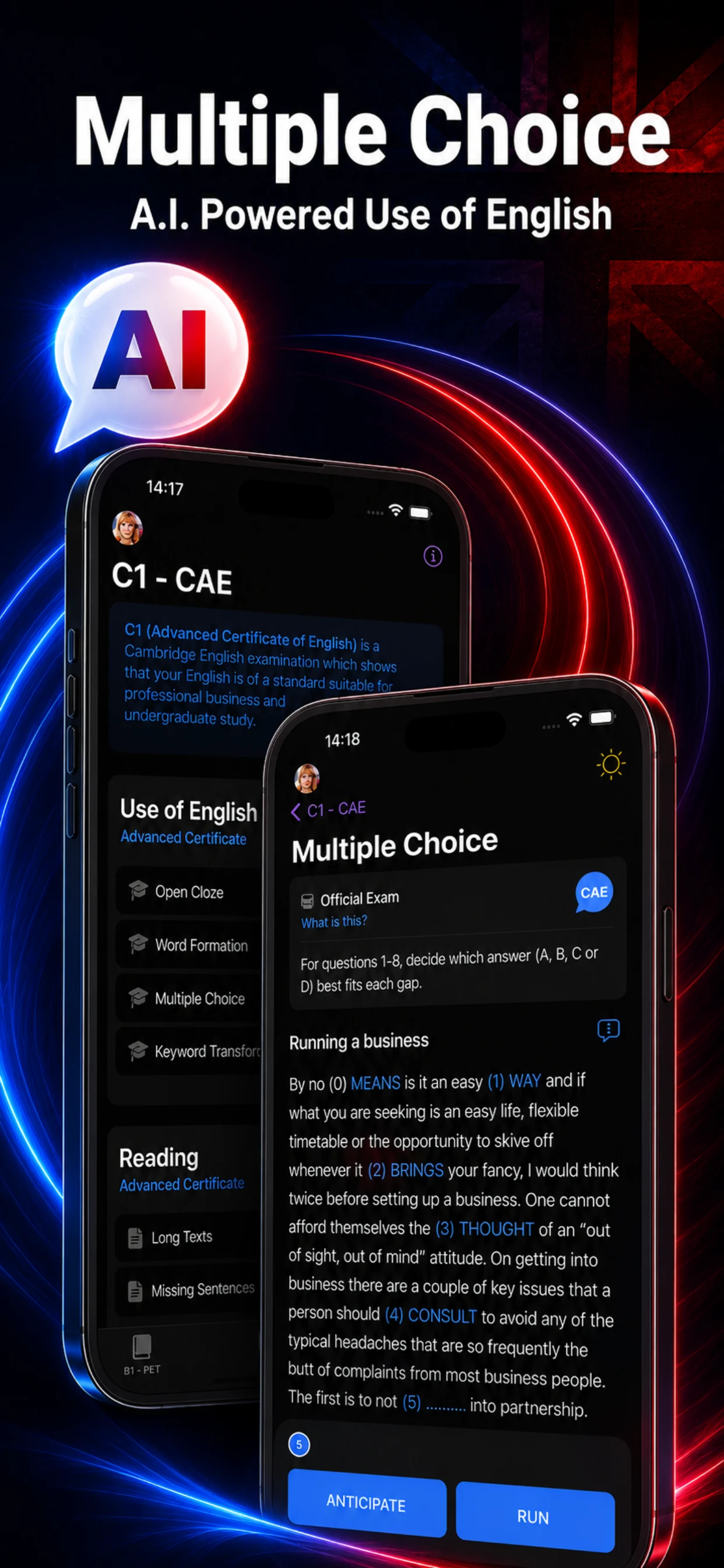 Use of English AI screenshot