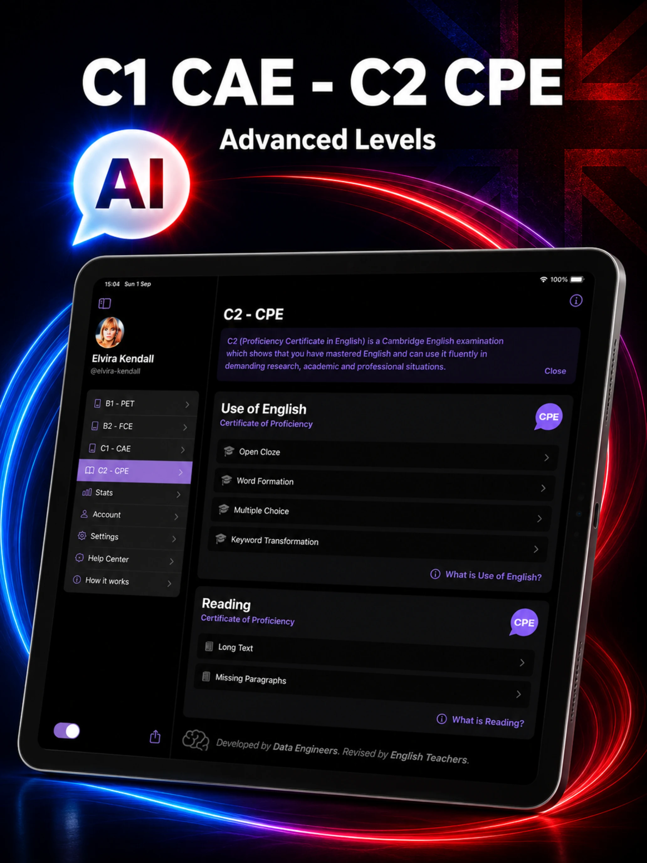 Use of English AI screenshot
