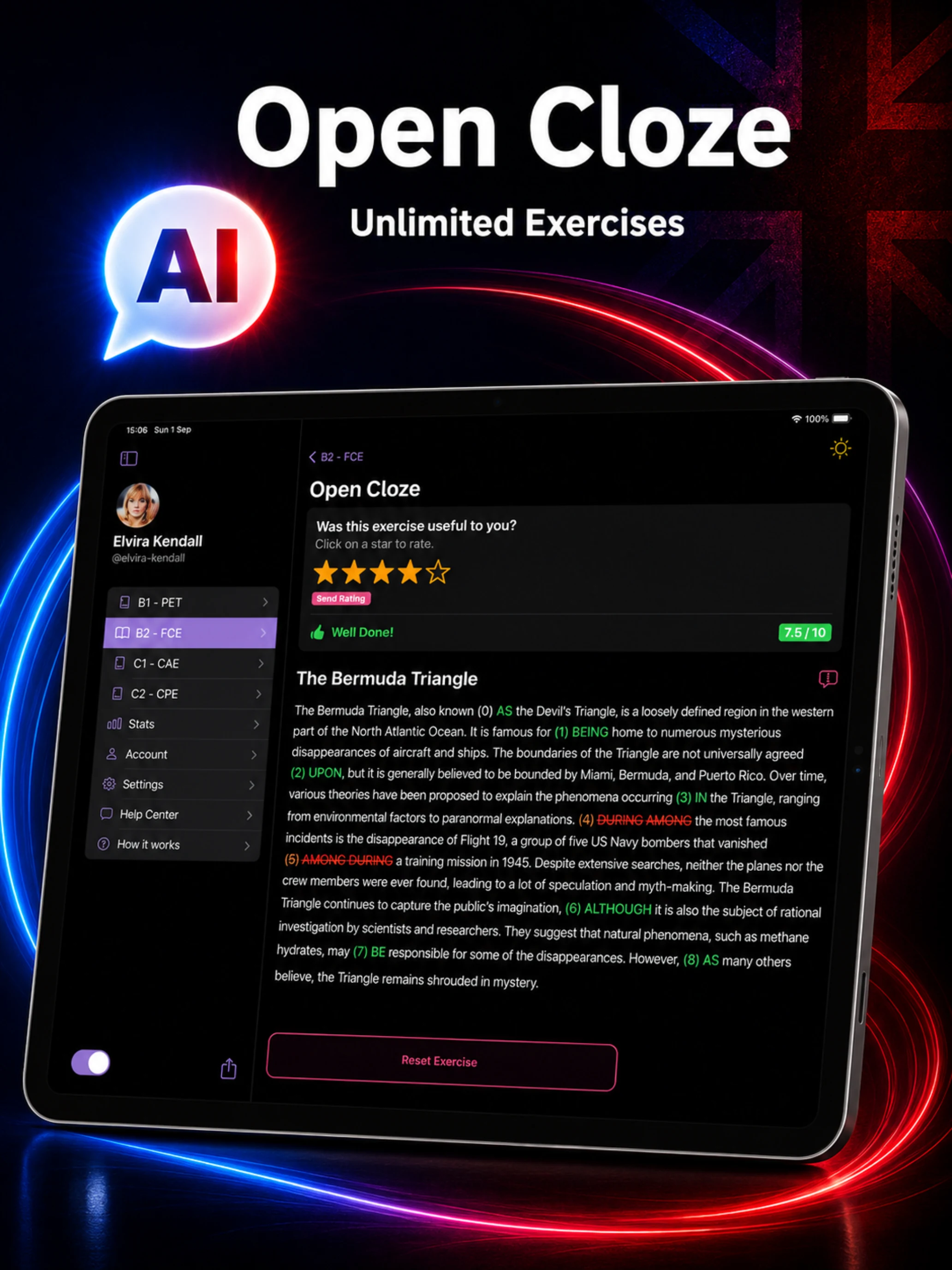 Use of English AI screenshot